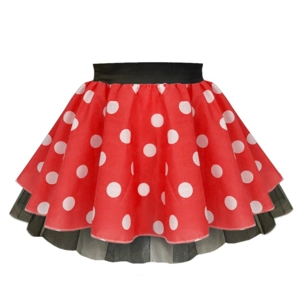 Black Polka Dot Rock N Roll Skirt