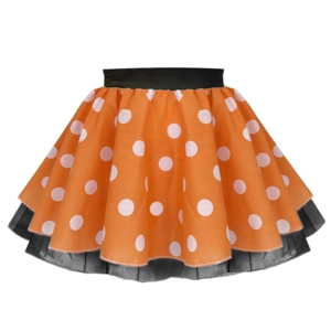 Black Polka Dot Rock N Roll Skirt