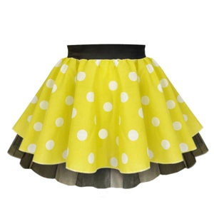 Black Polka Dot Rock N Roll Skirt