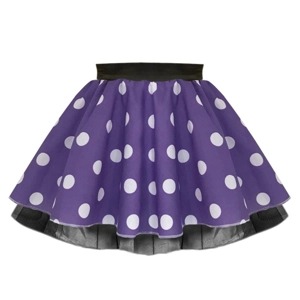 Black Polka Dot Rock N Roll Skirt