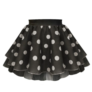 Black Polka Dot Rock N Roll Skirt