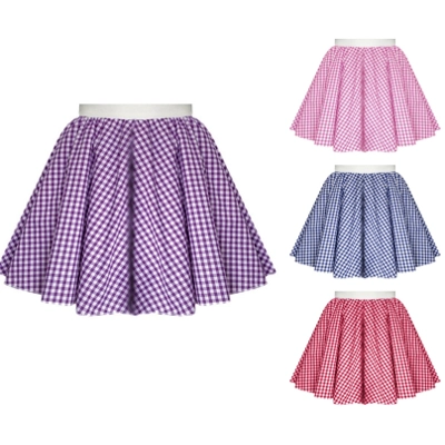 Circular Gingham Costume Skirt title=