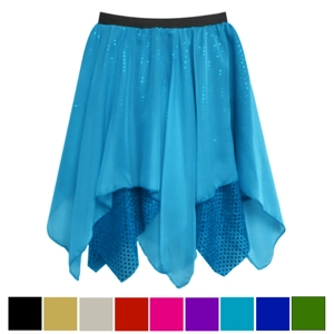 Chiffon & Sequin Lyrical Skirt