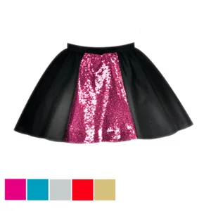 High Sequin Panel Skirt