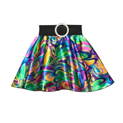 Blue 70's Circle Skirt title=