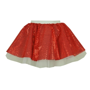 Christmas Red Sequin Skirt