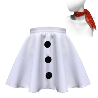 Snowman Skirt and Scarf title=