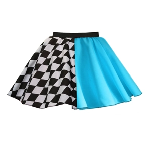 Turquoise Harlequin Skirt