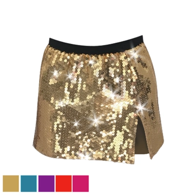 High Sequin Split Skirt title=