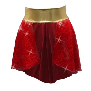 Ringleader Open Drop Hem Sequin Skirt