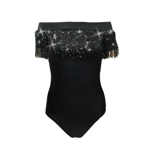 Fringing Bardot Leotard