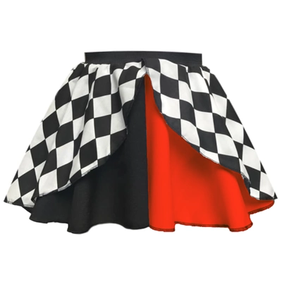 Jester Black & Red Layered Skirt title=