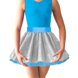Sequin Net Lycra Band Skirt