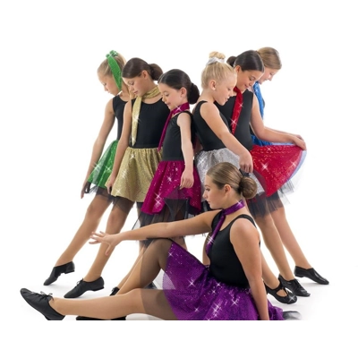Sequin Tutu Dance Show Skirt title=