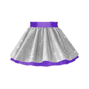 Sequin Net Lycra Band Skirt