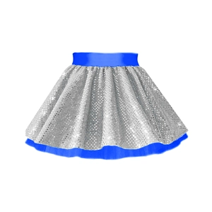 Sequin Net Lycra Band Skirt