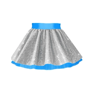 Sequin Net Lycra Band Skirt