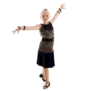 Leopard Print Latin Skirt