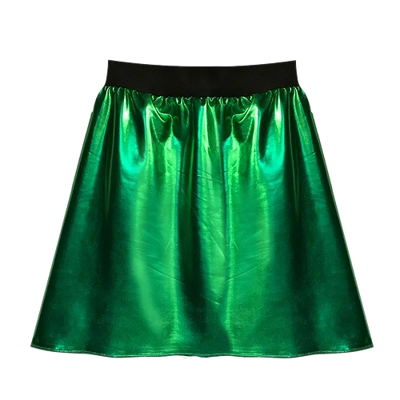 Metallic Mini Skirt title=