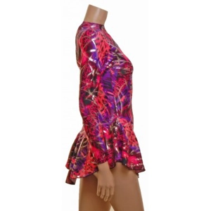 Purple/Pink Long Sleeves Skating Dress (S107d)