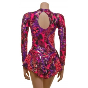 Purple/Pink Long Sleeves Skating Dress (S107d)