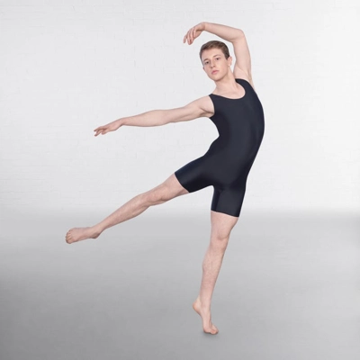 Male Sleeveless Scoop Neck Biketard title=