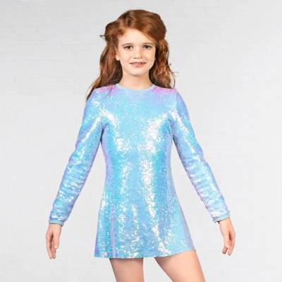 Shimmery Sequin Cut Out Back Shift Dress title=