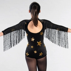 Showgirl Fringed Sequin Star Leotard
