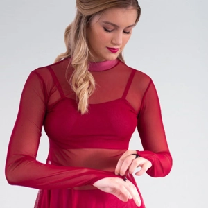 Mesh Overlay Contemporary Dress with Separate Hot Pants and Crop Top Mesh Overlay Contemporary Dress with Separate Hot Pants and Crop Top