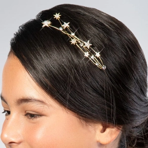 Tiered Sheer and Metallic Star Lyrical Dress