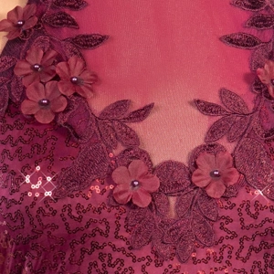 Racer Back Velvet and Sequin Biketard