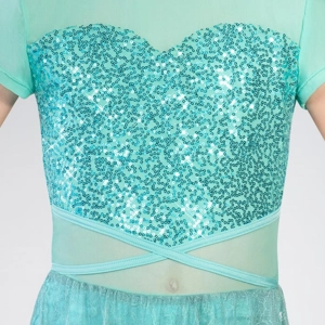 Sweetheart Neckline Sequin and Lace Lyrical Dress Sweetheart Neckline Sequin and Lace Lyrical Dress