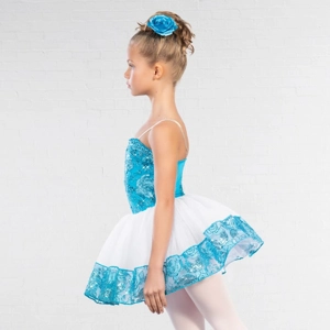 Sequin Lace Bodice with Matching Trim Tutu Skirt