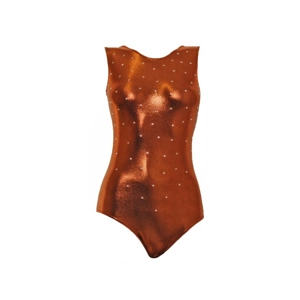 Crystal Copper Sleeveless Gymnastic Leotard (051c)