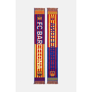 Licencia oficial autorizada con etiqueta y copyright del club. Bufanda telar FC Barcelona tejida