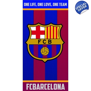 Fc Barcelona Toalla 100% Algodón, Azulgrana 70 x 140 cm Fc Barcelona Toalla 100% Algodón, Azulgrana 70 x 140 cm