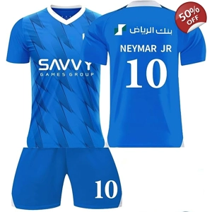 Camiseta de Futbol Niño de Al Hilal, Equipacion Futbol para Niño, Conjunto de Futbol Número.10