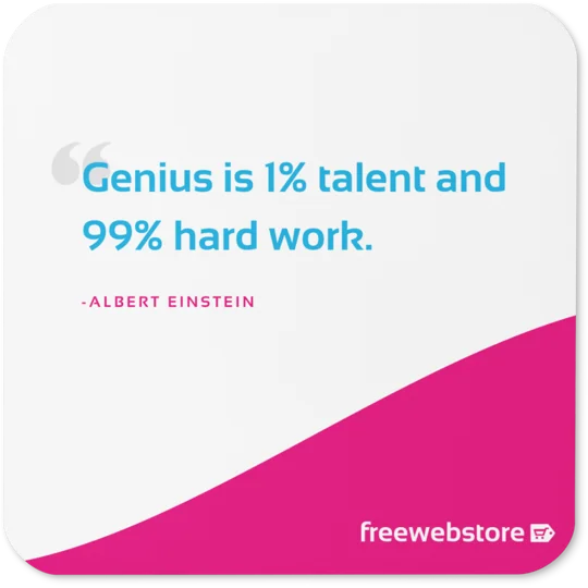 "Genius Is..." Motivational Coaster