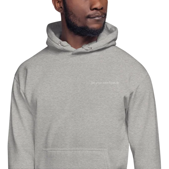 Be Your Own Boss Unisex Hoodie Carbon Grey
