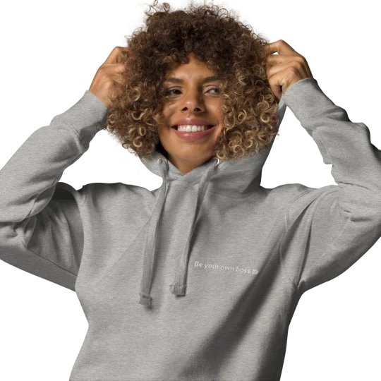 Be Your Own Boss Unisex Hoodie Carbon Grey