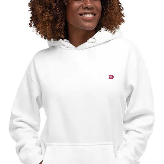 Cart Logo Hoodie White Unisex