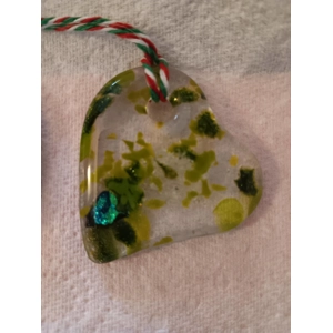 Hanging Heart infused with Cremation Ashes