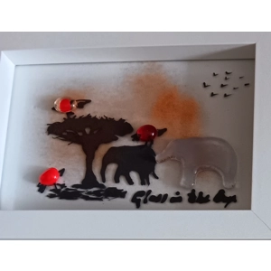 Fused Glass Elephant Picture