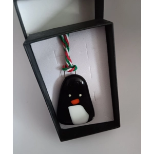 Glass Hanging Penguin