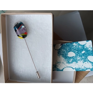 Fused Glass Hat/Scarf Pin