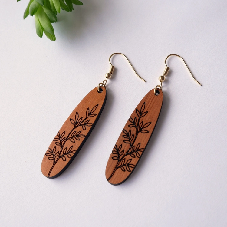 Vine Engraved Earrings