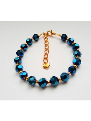 Crystal Glass Blue Brac..