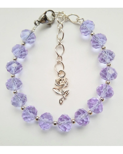 Amethyst Crystal Glass Bracelet