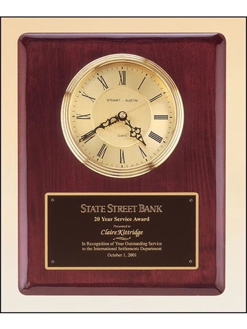 BC68 Rosewood stained piano finish vertical wall clock.