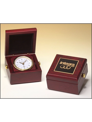 BC948 Mahogany Travel Clock